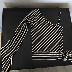 Forever 21 One Shoulder Striped Blouse.